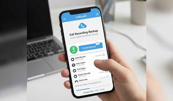 Call recording backup app