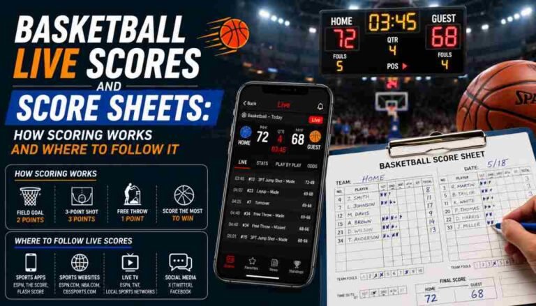Basketball Live Scores and Score Sheets