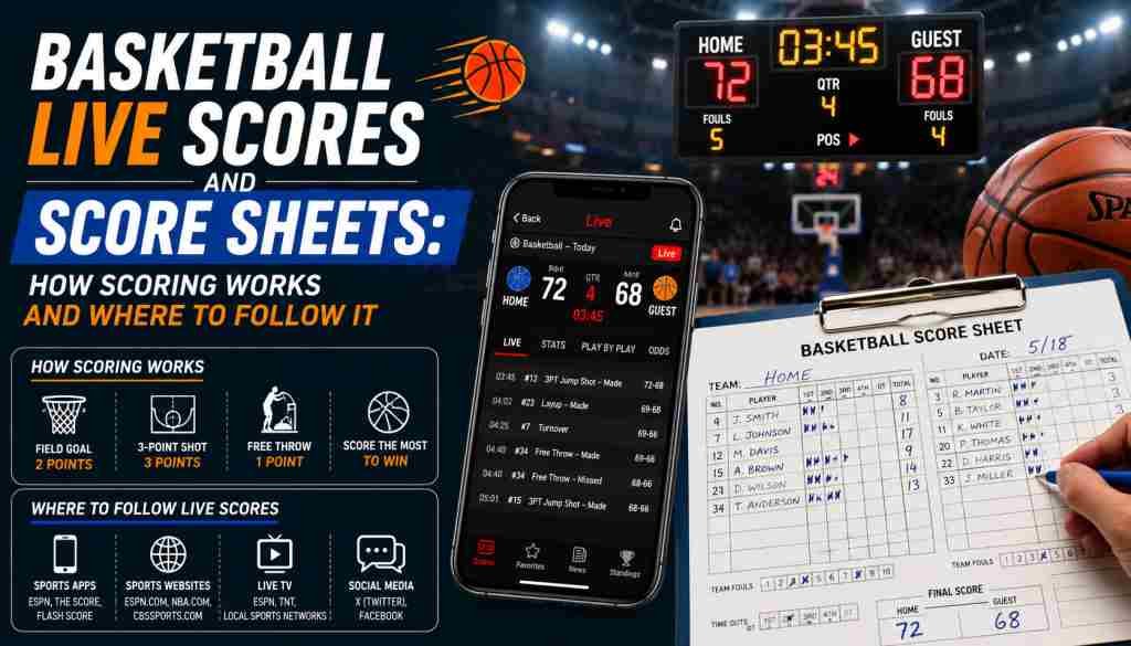 Basketball Live Scores and Score Sheets